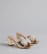 Sweet Glamour Rhinestone Bow Mules