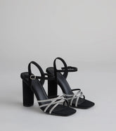 Glow Getter Twisted Rhinestone Heels