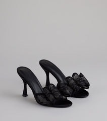 Flirt Alert Lace Bow Stilettos