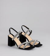 Night Luxe Rhinestone Block Heels