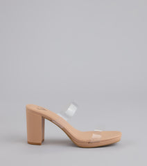 Admiring Looks PVC Platform Mules