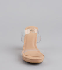 Admiring Looks PVC Platform Mules