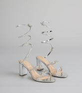 Spiral Stunner Bow Wrap Heels