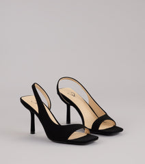 Strut Ready Sling-Back Stiletto Pumps