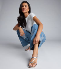 Extra Shine Metallic Kitten Heels