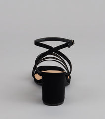 Steppin' Out Strappy Wide Fit Block Heels