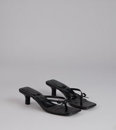 Play Nice Bow Thong Heels