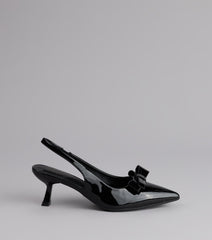 Sweet Detail Patent Slingback Heels