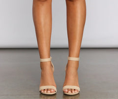 It Girl Faux Suede Block Heels