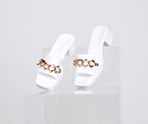 Fab And Fierce Chain Link Jelly Mules