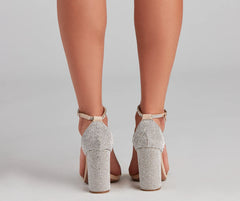 Step Out And Sparkle Block Heels