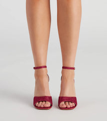 Own This Shine Glitter Block Heels