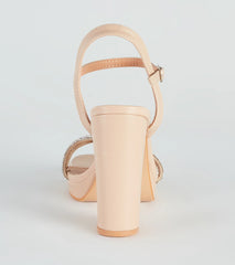 Ready Or Knot Rhinestone Platform Heels