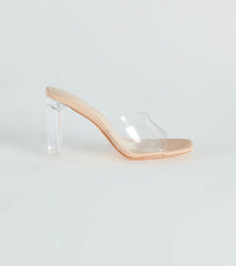 A Touch Of Chic Clear-Heel Mules