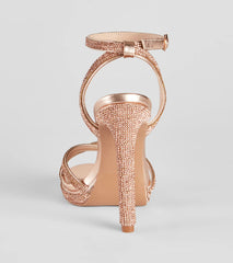 Sparkle Crossing Rhinestone Stiletto Heels