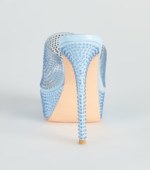 She's So Sassy Rhinestone Platform Stiletto Mules