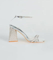 Elevate Your Look Rhinestone Block Heels