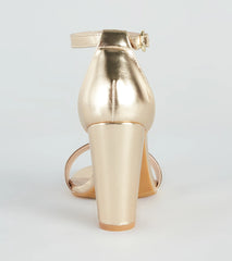 Party Savvy Metallic Block Heels