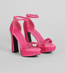 Party Moves Rhinestone Platform Heels