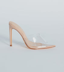 Serving Chic Vibes Clear Strap Stiletto Mules