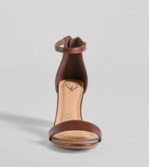 Smooth And Chic Faux Leather Block Heels