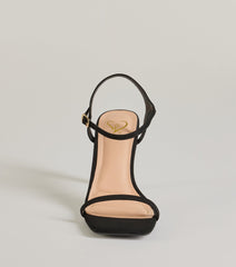 Style Pop Square Toe Nubuck Stiletto Heels