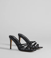 Staying Out Tonight Rhinestone Strappy Stiletto Heels