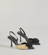 Trendy Fab Raffia Flower Stiletto Pumps