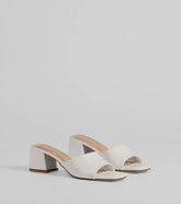 Chic Upgrade Basic Block Heel Mules