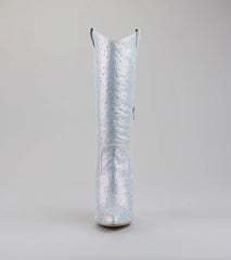 Total Glam Girl Rhinestone Knee-High Boots