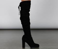 So Classic Faux Suede Platform Boots