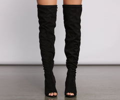 High Fashion Peep Toe Boots