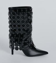 Flashy Glam Sequin Stiletto Boots