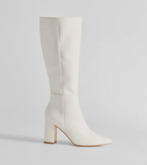 Style Statement Under-The-Knee Faux Leather Boots