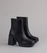 Tough Love Platform Block Heel Booties