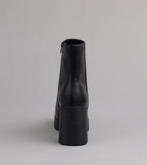 Tough Love Platform Block Heel Booties