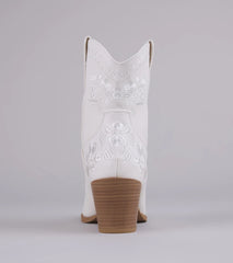 Full Bloom Floral Cowboy Booties