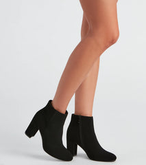 Girl In Love Block Heel Booties
