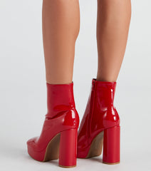 Gloss Move Patent Platform Booties
