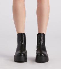 It's True Lug Platform Booties