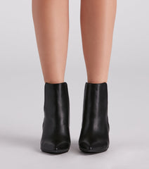 To The Point Faux Leather Booties