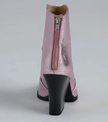 Country Glamour Metallic Cowboy Booties