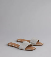 Dazzle Me Rhinestone Square Toe Sandals