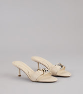 Double Take Hardware Kitten Mules