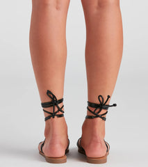 Up My Alley Lace-Up Sandals