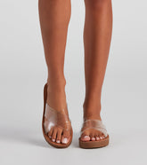 In The Clear Criss Cross Sandals