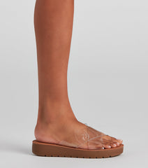 In The Clear Criss Cross Sandals