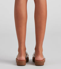 In The Clear Criss Cross Sandals