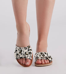 Darling Daisy Floral Print Sandals