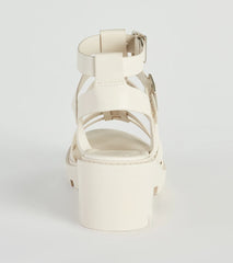 Catch Of The Day Caged Lug Sandals